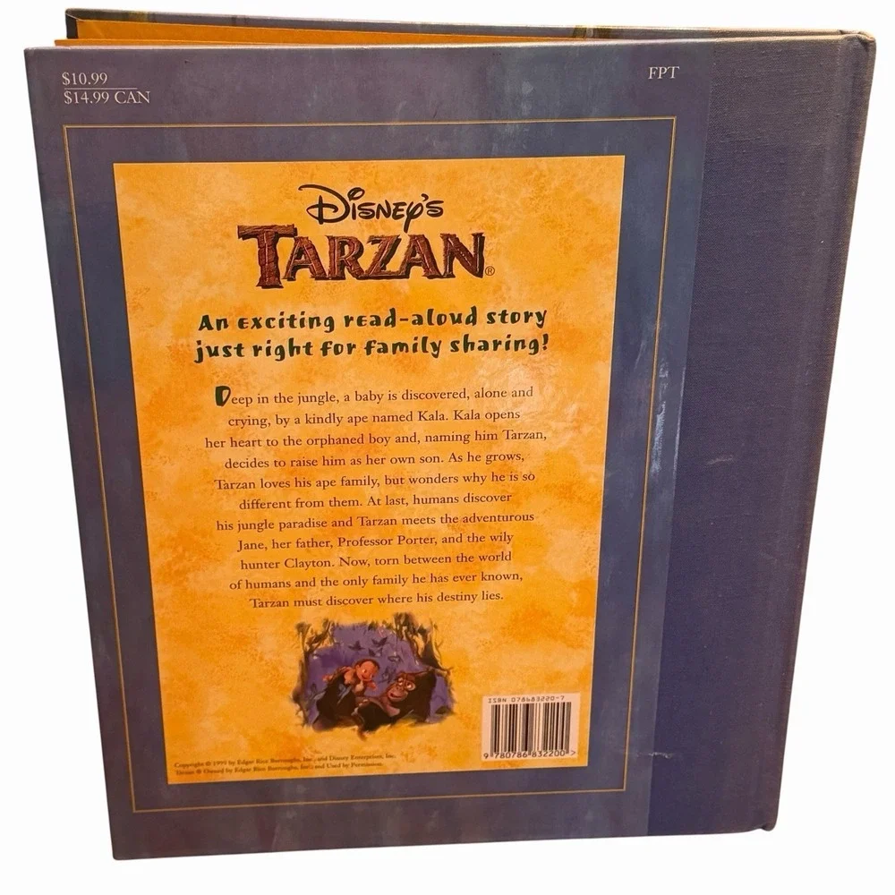1999 Vintage First Ediion Disney's Tarzan Hardback Story Illustrated Book